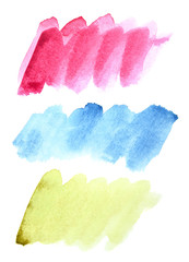 Watercolor brush strokes
