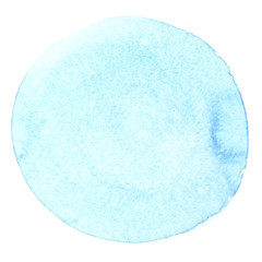Pale cyan blue watercolor circle