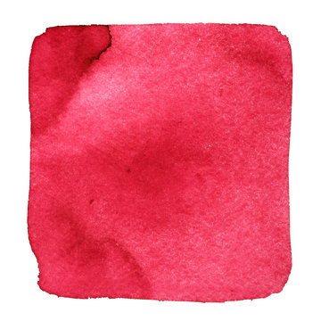Red wry watercolor square