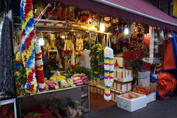 Floral garlands stall
