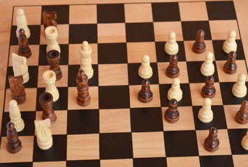 Chess - peasants are struggling against the upper layer
