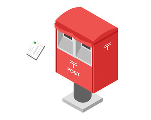 郵便ポストとハガキ（葉書き）