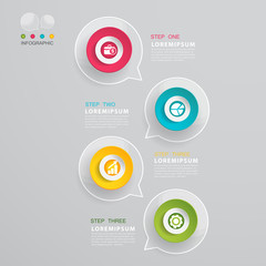 Talk bubble Modern design.can used for banner,infographic,data,presentation Timeline business,chart, workflow layout,brochure,leaflet ,web design, number options.Vector illustration.