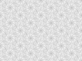Vector Floral 3d Seamless Pattern Background