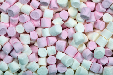Pink and white marshmallow confectionery background