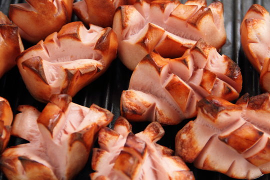 gegrillte Lyoner 