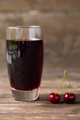 glass of cherry juice
