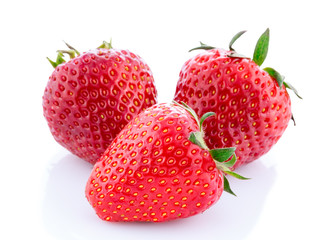 Ripe strawberry isolated.
