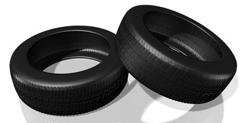 3D car tires