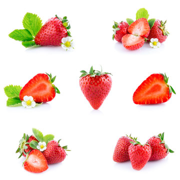 strawberries isolate..