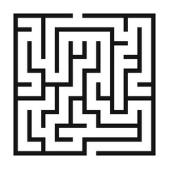 Maze Game background. Labyrinth with Entry and Exit. Vector Illustration.