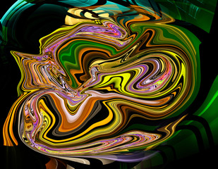 Fototapeta na wymiar Colorful psychedelic liquefied background