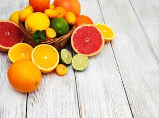 Fresh citrus fruits