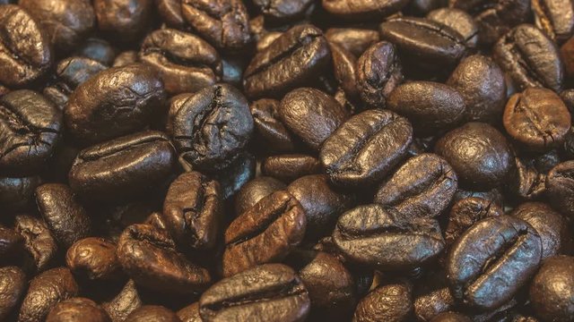 coffee beans pan right camera movement  footage