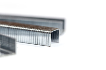 Staples isolated on white background
