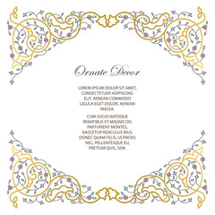Vector ornamental  decorative frame.