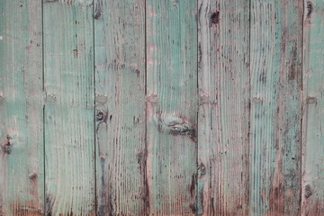 Arrière plan en planches de bois avec la peinture turquoise