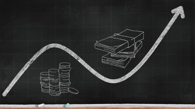 concept pertes et gains argent