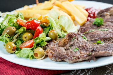 Delicious juicy steak beef meat