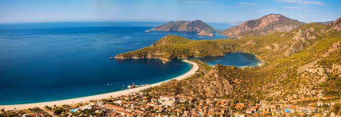 Naklejka premium Oludeniz lagoon in sea landscape view of beach