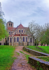 Fototapeta na wymiar Vezelay Abbey in Bourgogne Franche Comte region of France