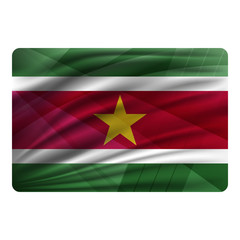 National flag of  Suriname in modern design style.