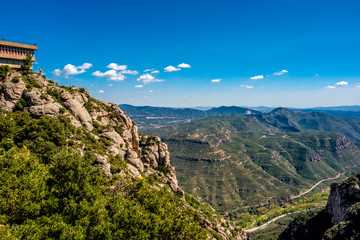 Fototapeta na wymiar Mountains around the Montserrat Monastery