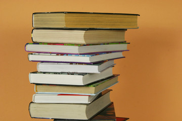 A stack of books on the table