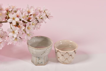 日本酒と桜