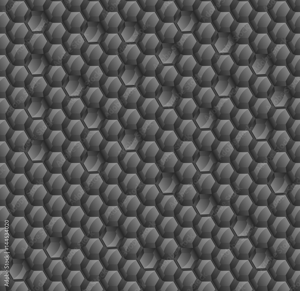 Poster abstract background of black hexagons. wallpapers for web sites. large honeycombs are connected. shi