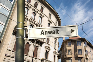 Fototapeta premium Schild 242 - Anwalt