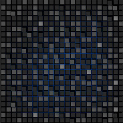Abstract background of black squares. Wallpapers for web sites. Small rectangles are connected. Glowing backdrop. New technologies. 3D vector