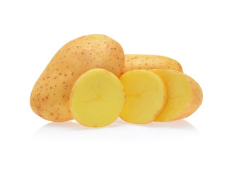Potatoes isolated on white background.
