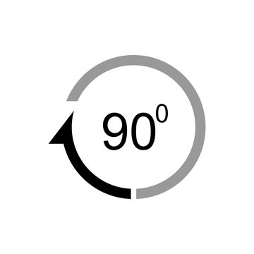 Angle 90 degrees vector icon