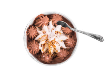 ice cream on a white background;