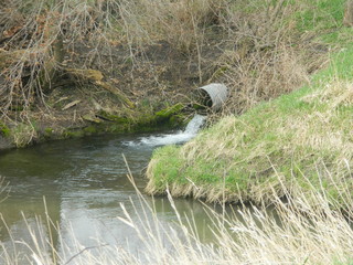 Pipe Draining Into A Stream