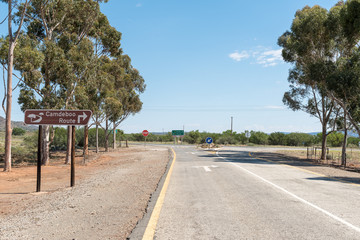 T-junction at the southern exit of Willowmore