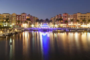 City of Naples at night. Florida, United States