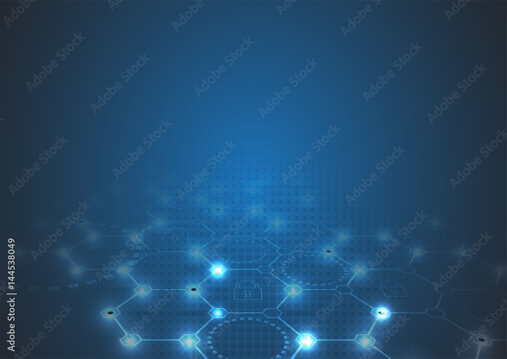 Poster digital technology world. business virtual concept. vector background