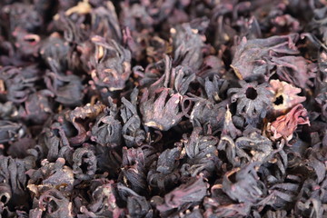 background of dried roselle