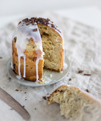 Easter orthodox sweet bread. Holiday concept
