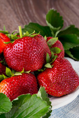 red ripe strawberries