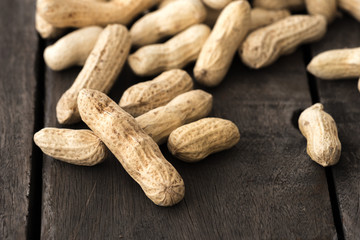 peanuts on wood