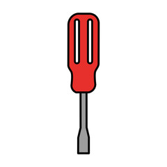screwdriver construction tool icon vector illustration design