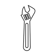 wrench construction tool icon vector illustration design