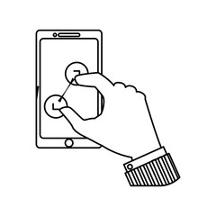 Mobile smartphone technology vector illustration graphic design