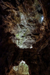 Fantastic stalactite caves and wall relief.