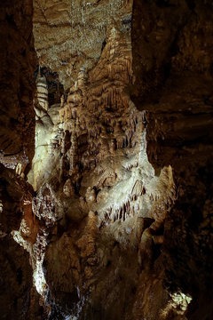 Fantastic stalactite caves and wall relief.