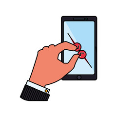 Mobile smartphone technology vector illustration graphic design