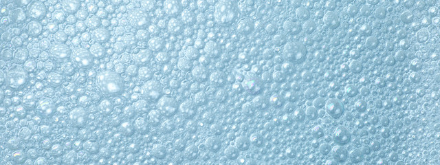 fresh blue background with soap bubbles